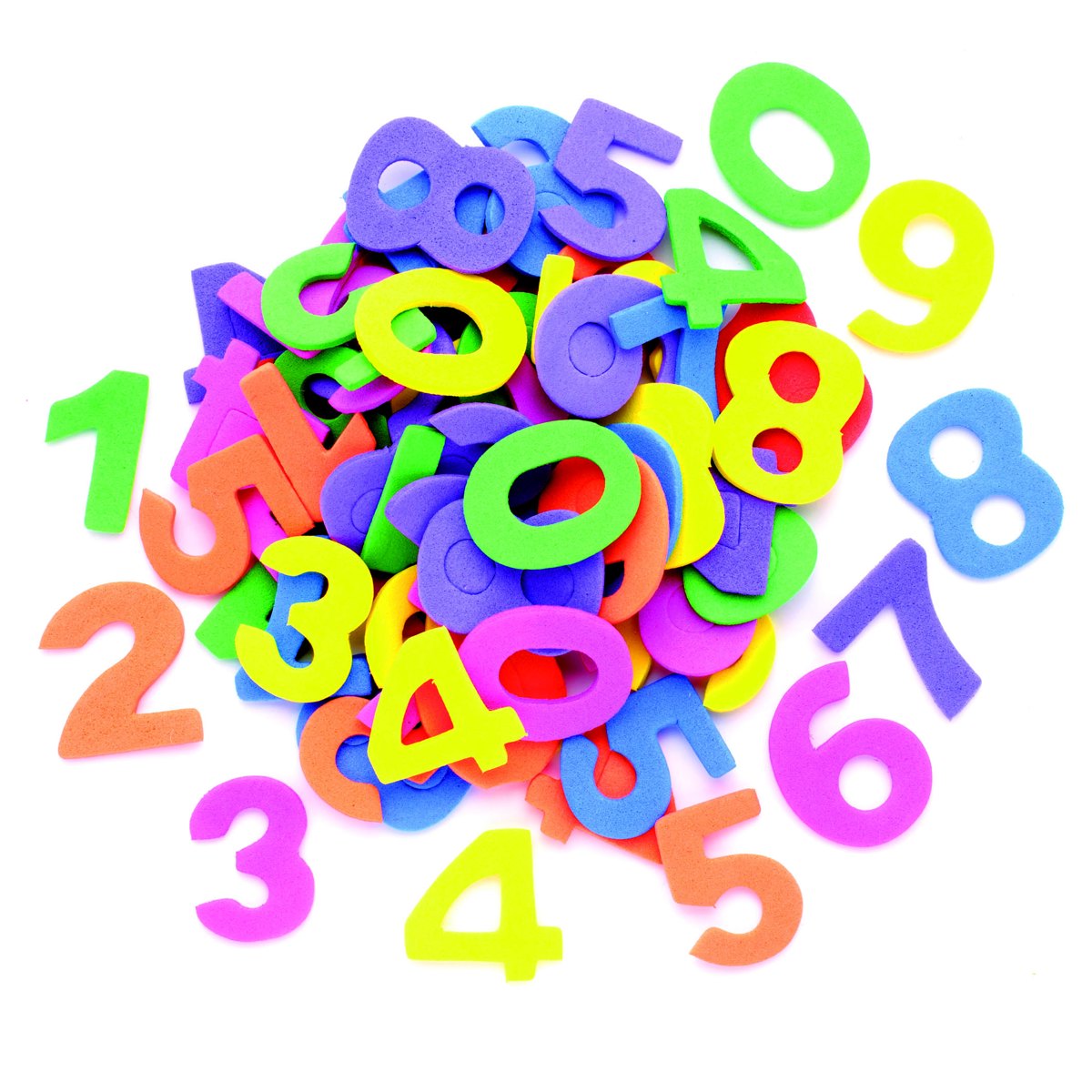 Caoutchouc mousse Chiffres 2,5cm 150 pcs